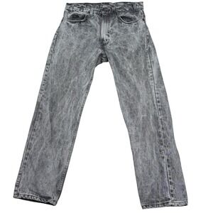 Vintage Levis 505 Jeans Mens 33x30 (31x29 Stone Acid‎ Wash Made in USA Black Tab